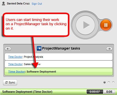 time tracking projectmanager.com tasks