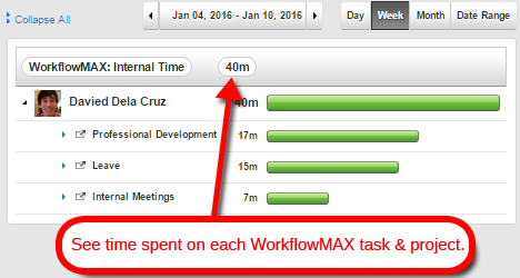 workflowmax time tracking